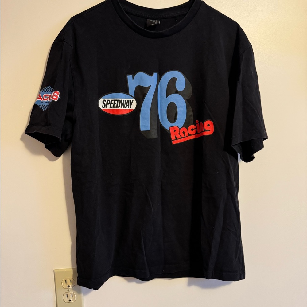 Men's Black '76 Speedway Racing Graphic Tee